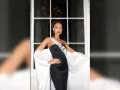 R’Bonney Gabriel, Miss Universo USA 2022 asiste a la recepción de bienvenida.