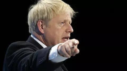 Boris Johnson, candidato a ser próximo primer ministro británico, en Londres el 17 de julio del 2019. Imagen, AP.