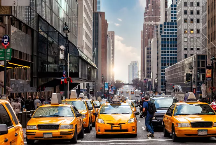 Tráfico en las calles de Nueva York