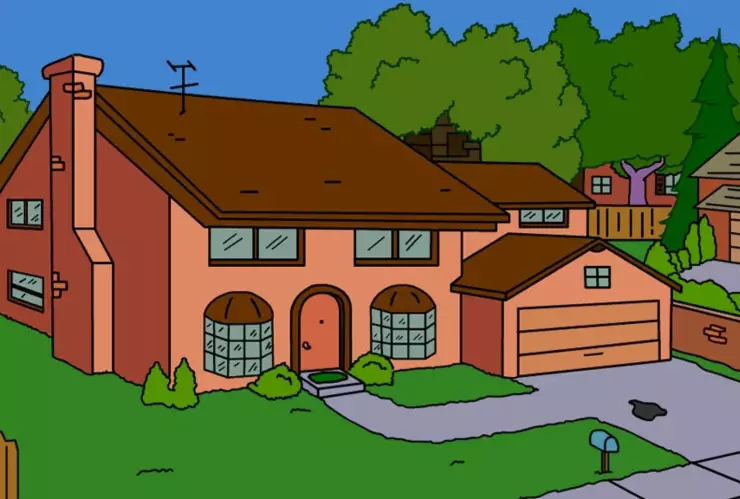 En la imagen se ve la casa de los simpson