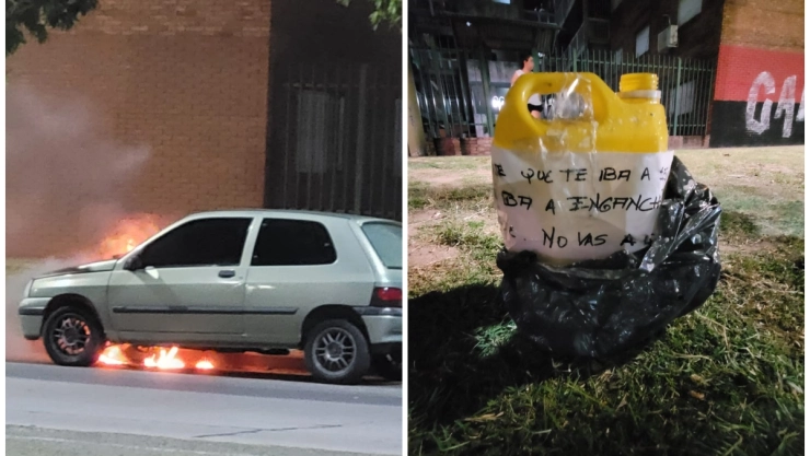 mujer fuego auto novio