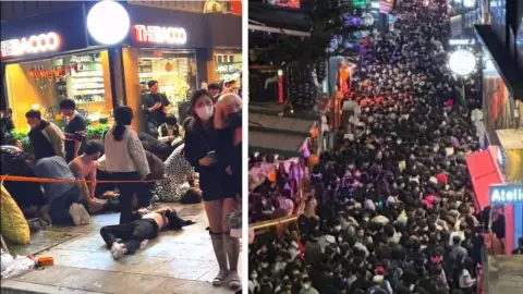 ¡Tragedia de halloween! Estampida humana en Seúl deja heridos