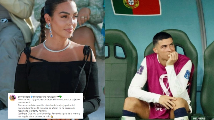 Georgina Rodriguez molesta por suplencia de CR7