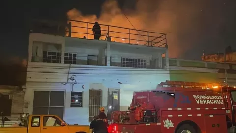 incendio en restaurante en Veracruz
