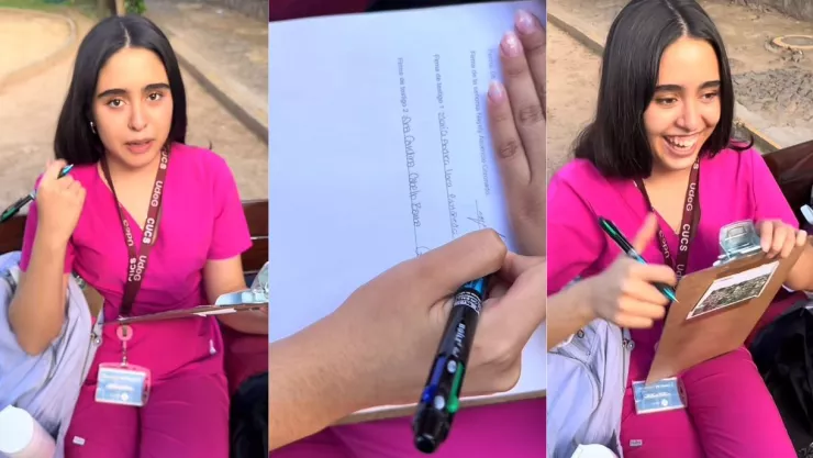 VIDEO: Una joven se viraliza por firmar un contrato para no volver a buscar a su ex
