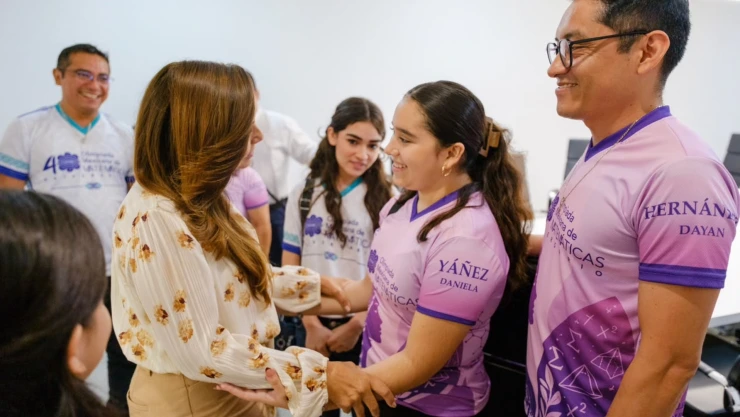 Mara Lezama felicita a las seis talentosas matemáticas de Quintana Roo en Olimpiada Nacional
