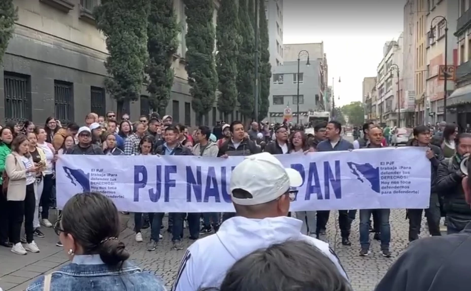 Trabajadores del Poder Judicial se manifiestan en las instalaciones de la SCJN trabajadores contra la Reforma del Poder Judicial