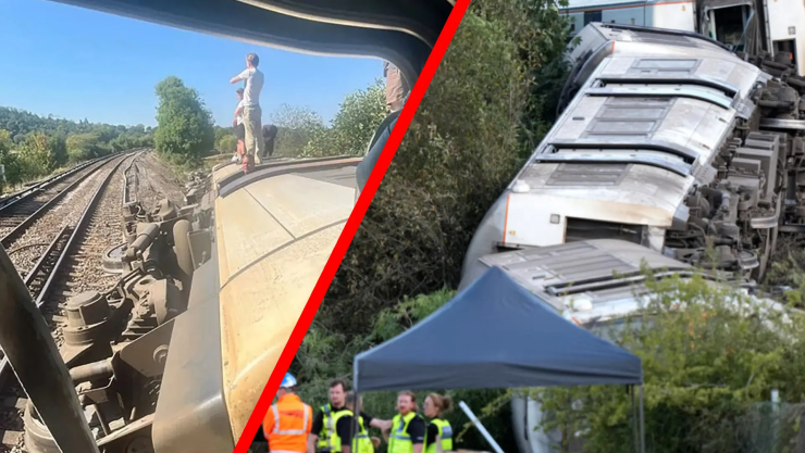 Se descarrila otro tren con pasajeros: Es el segundo que ocurre en menos de 24 horas en Inglaterra