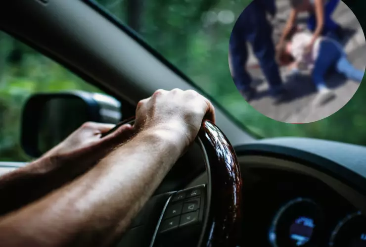 Mujer se lanza de auto luego del cambio de ruta del conductor