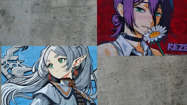 Vandalizan impresionantes murales de Frieren y Reze creados por artista urbano en Kyrgyzstan