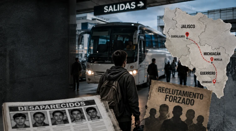 Jóvenes desaparecidos son reclutados usando centrales camioneras.