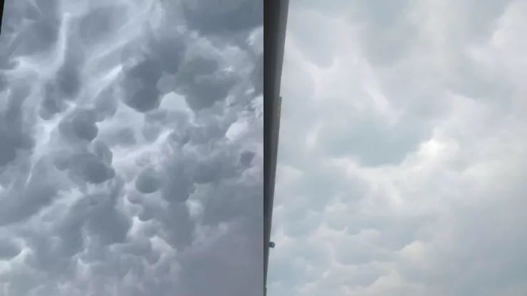 Captan nubes con formas extrañas en el cielo