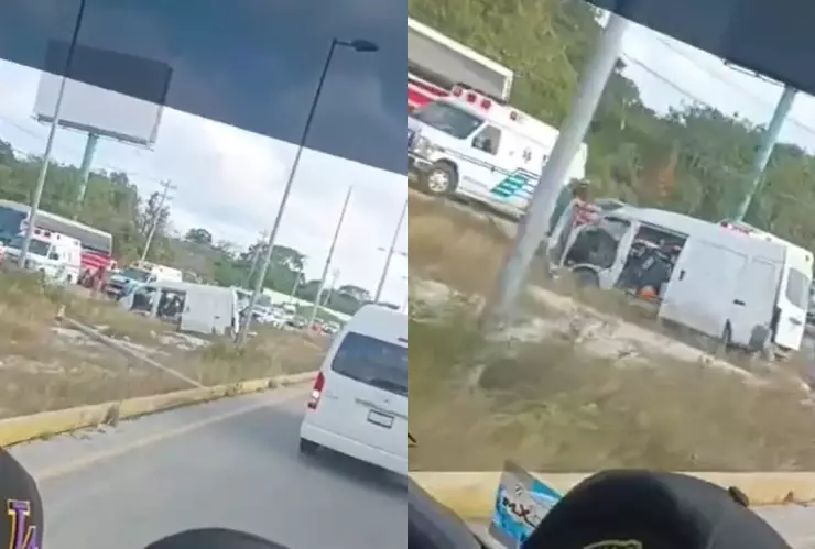 Reportan accidente en la carretera Puerto Morelos-Cancún; hay personas lesionadas