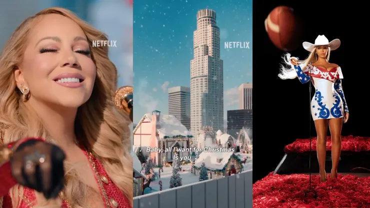 Beyoncé y Mariah Carey en el Christmas Gameday NFL.jpg