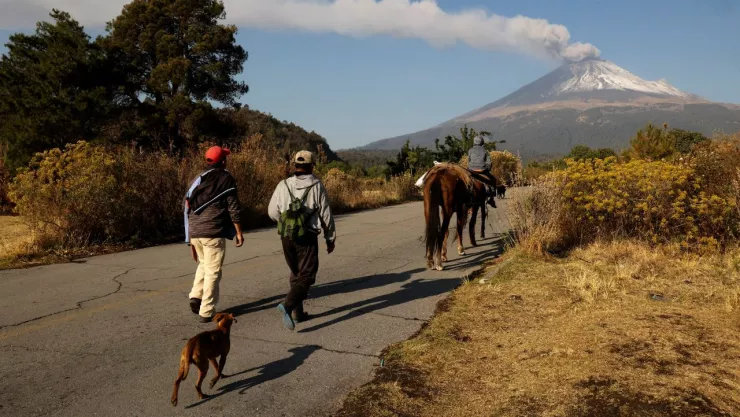 Ceniza del volcán Popocatépetl