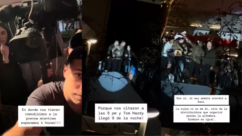 Mala organización en alfombra negra de Venom.