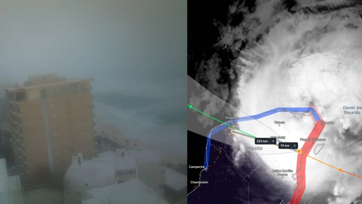 Así fue la IMPRESIONANTE entrada del huracán Beryl a Quintana Roo hoy 5 de julio de 2024