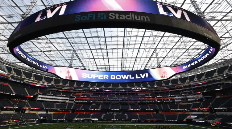 SoFi Stadium se prepara para el Super Bowl LVI