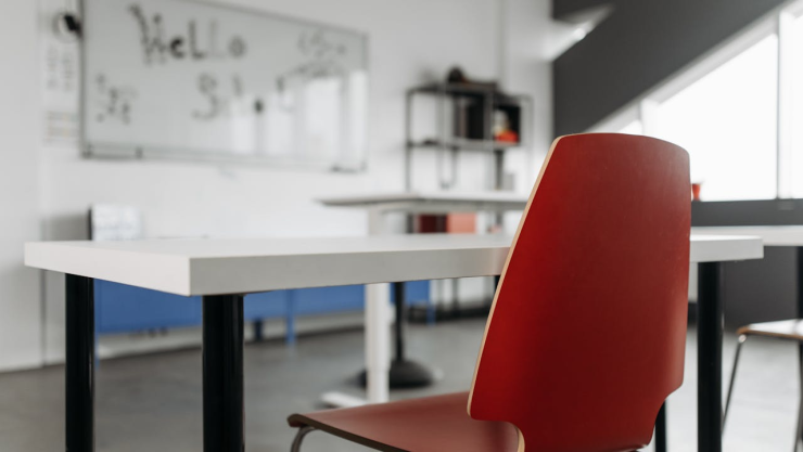 El aula vacía de un salón de clases