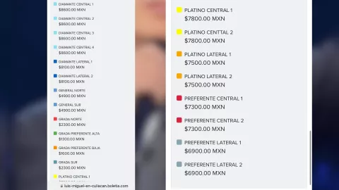 Precios de los boletos para concierto de Luis Miguel en Mazatlán y Culiacán 2024.