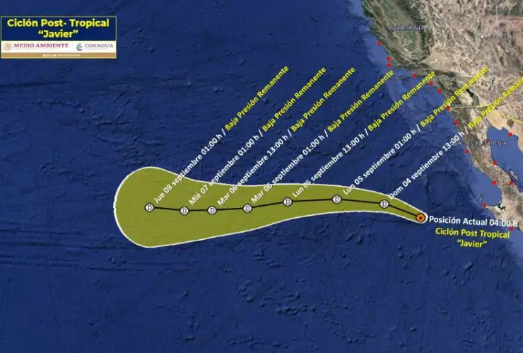 tormenta tropical javier ciclón
