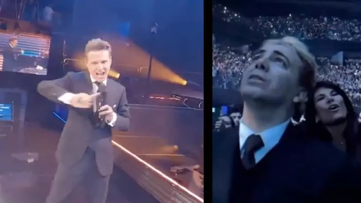 VIDEO_ ¡El más fan! Cristian Castro asiste al concierto de Luis Miguel en primera fila