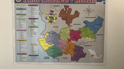 Mapa del estado de Jalisco 2023