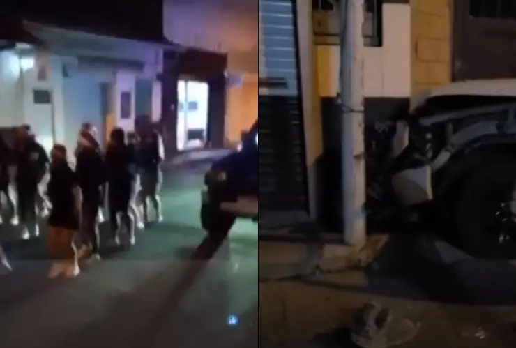 Conductor arrolló y mató a dos jóvenes en caravana navideña de Los Reyes, Michoacán.