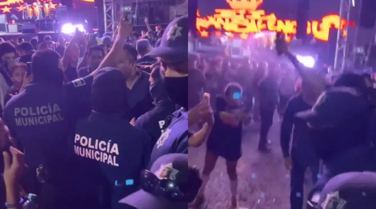 VIDEO Policías atacan con gas pimienta a público durante concierto de El Gran Silencio