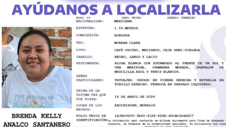 SE BUSCA a Brenda Kelly Analco Santanero.