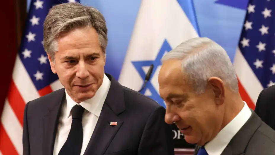 Antony Blinken y Benjamin Netanyahu.