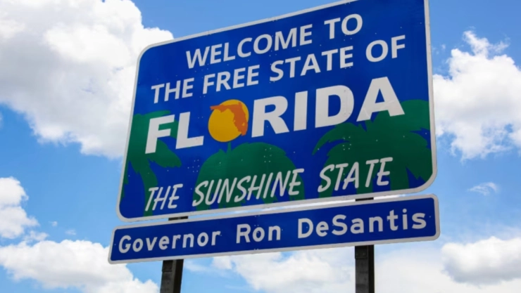 Cartel con el nuevo lema de Florida
