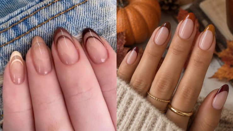 10 uñas francesas oscuras y elegantes para este otoño