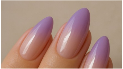 uñas Diseños lavanda ombré