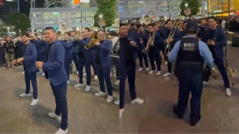 VIDEO: Detienen concierto de la Banda el Recodo en plena vía pública de Japón