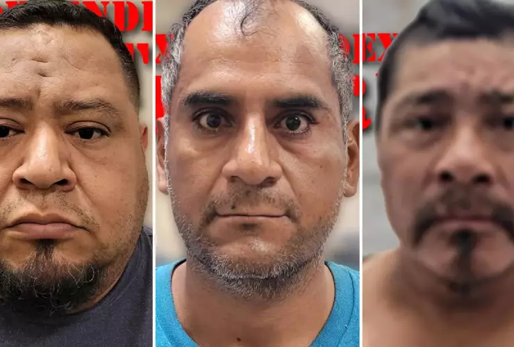 Los tres inmigrantes ilegales que la Patrulla Fronteriza ha identificado como delincuentes sexuales.