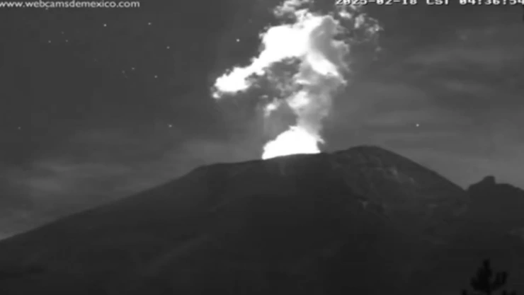 explosión volcán popocatépetl hoy 18 de febrero 2025 video