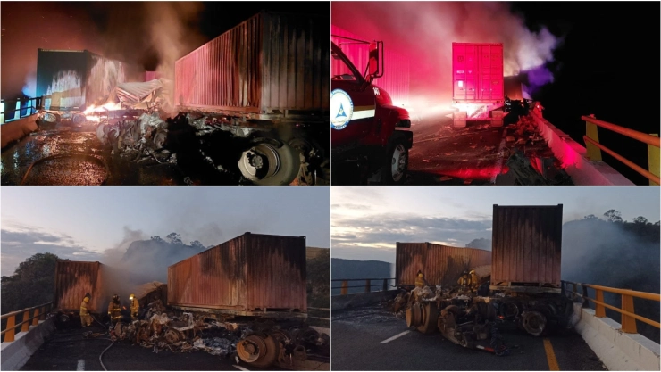 Carambola traileres autopista Colima-Guadalajara muertos