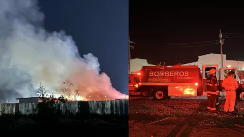 ZMG de noche: Reportan fuerte incendio en taller mecánico en Guadalajara