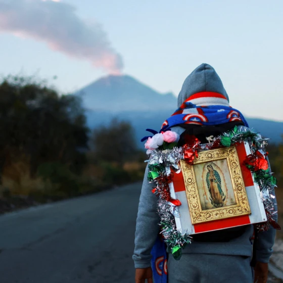 Peregrinos Basílica de Guadalupe camino