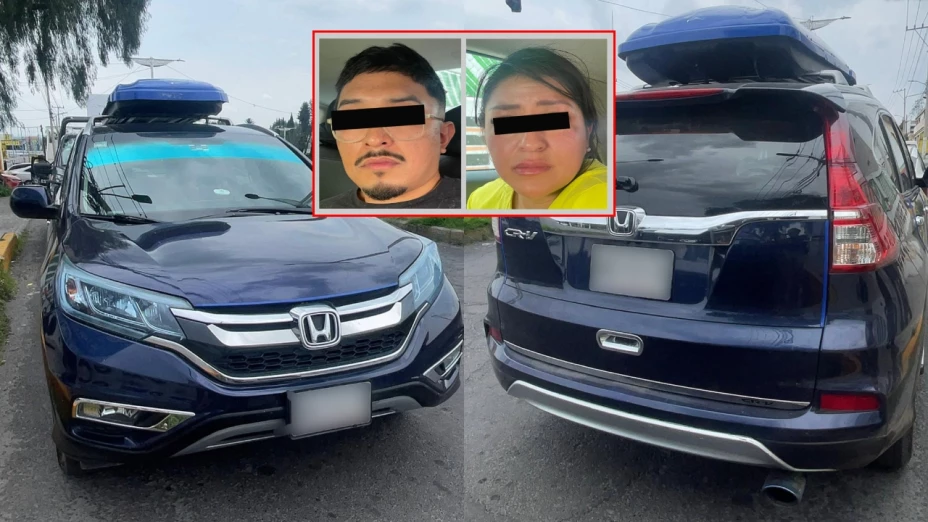 Hombre y mujer usaban camioneta para asaltos en Edomex.