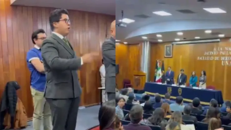 estudiante de la unam encara hugo aguilar