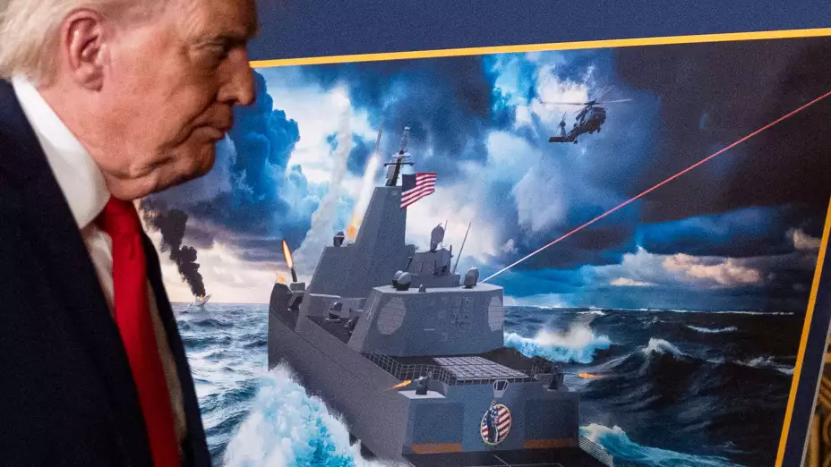 Donald Trump después de hablar en su club Mar-a-Lago, en Florida.