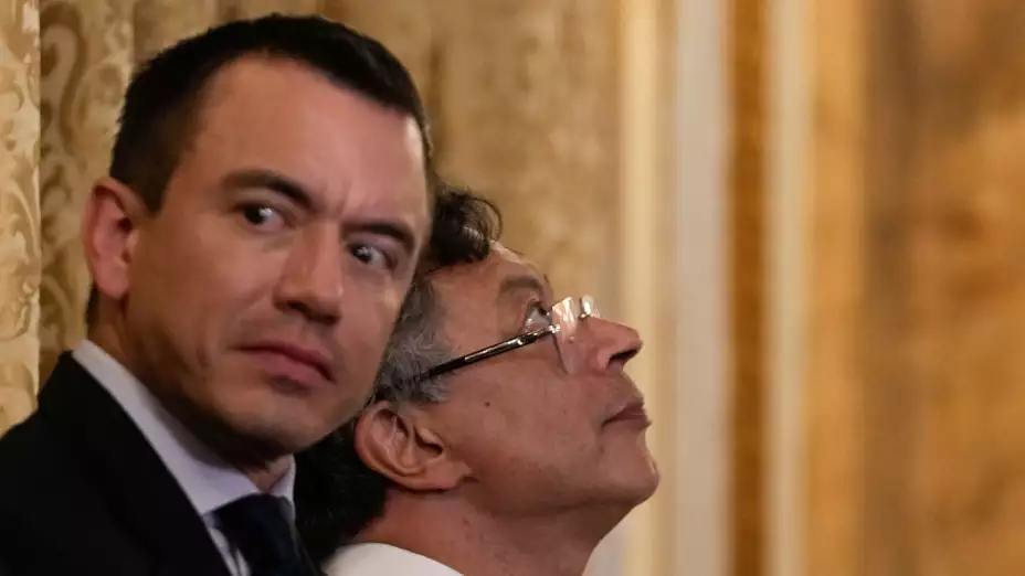 Los presidentes de Ecuador, Daniel Noboa, y de Colombia, Gustavo Petro, en Brasil.