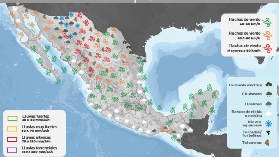 Clima en México 3 de marzo