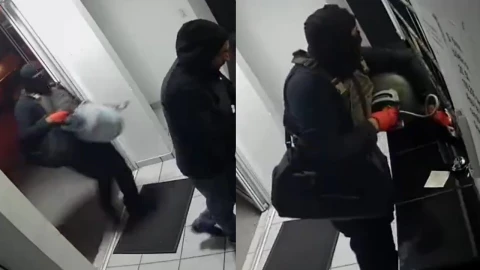 Con tanque de gas encapuchado intenta robar casa de cambio en Tijuana