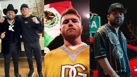 Luis R. Conriquez con el Canelo Álvarez