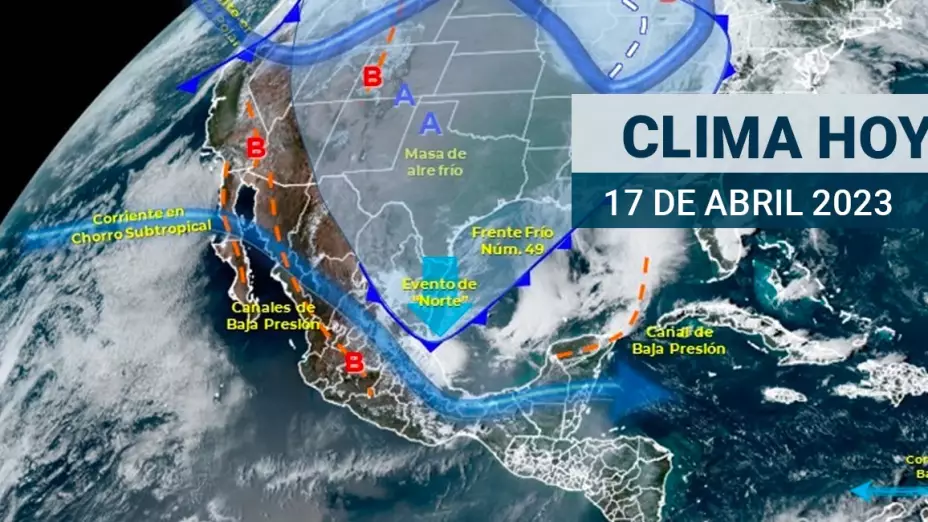 Clima México hoy 17 de abril Descargas eléctricas y granizo en la mayor parte del país
