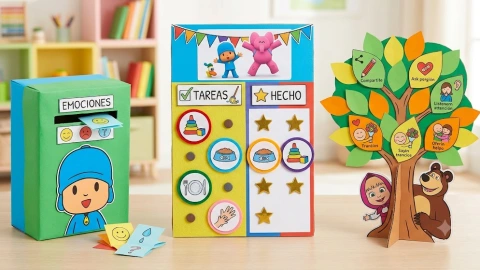 Manualidades Pocoyó Masha y el Oso
