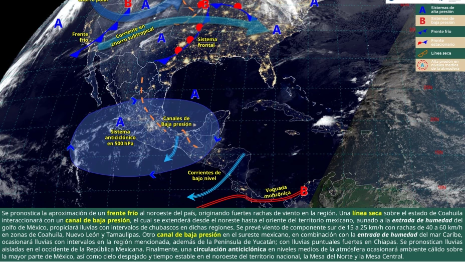 Pronóstico del clima hoy en Mérida Conagua